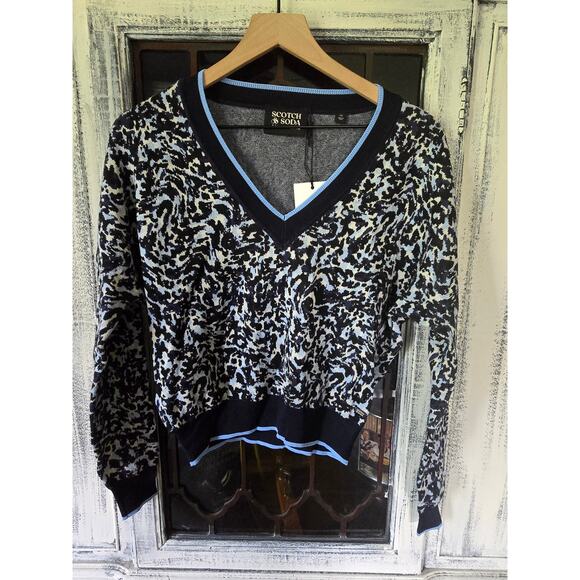 New Scotch & Soda V-Neck Jacquard Sweater in XS - Picture 6 of 6